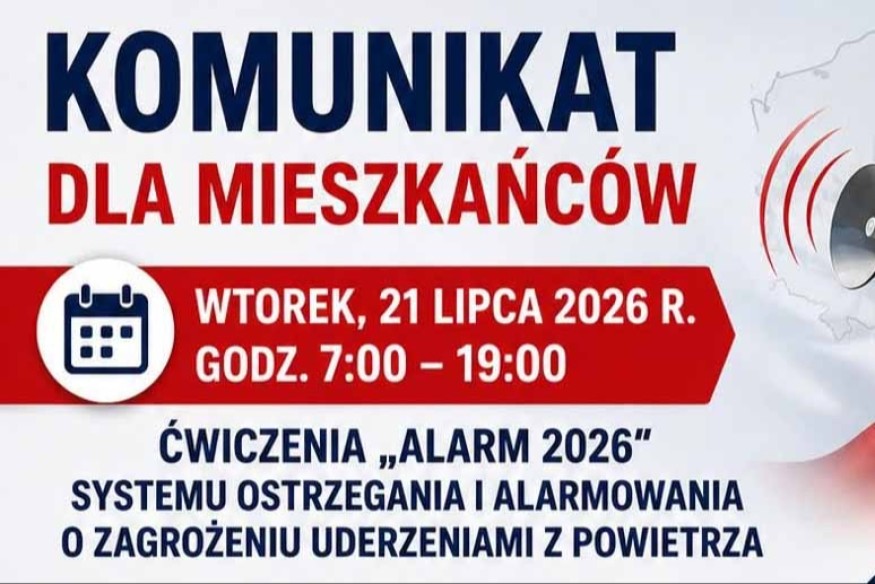 Jutro zawyją syreny na Kaszubach. Ćwiczenia ALARM-2026